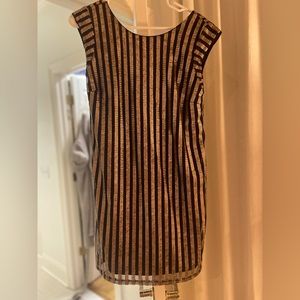 Black and gold sequin dress, size Large